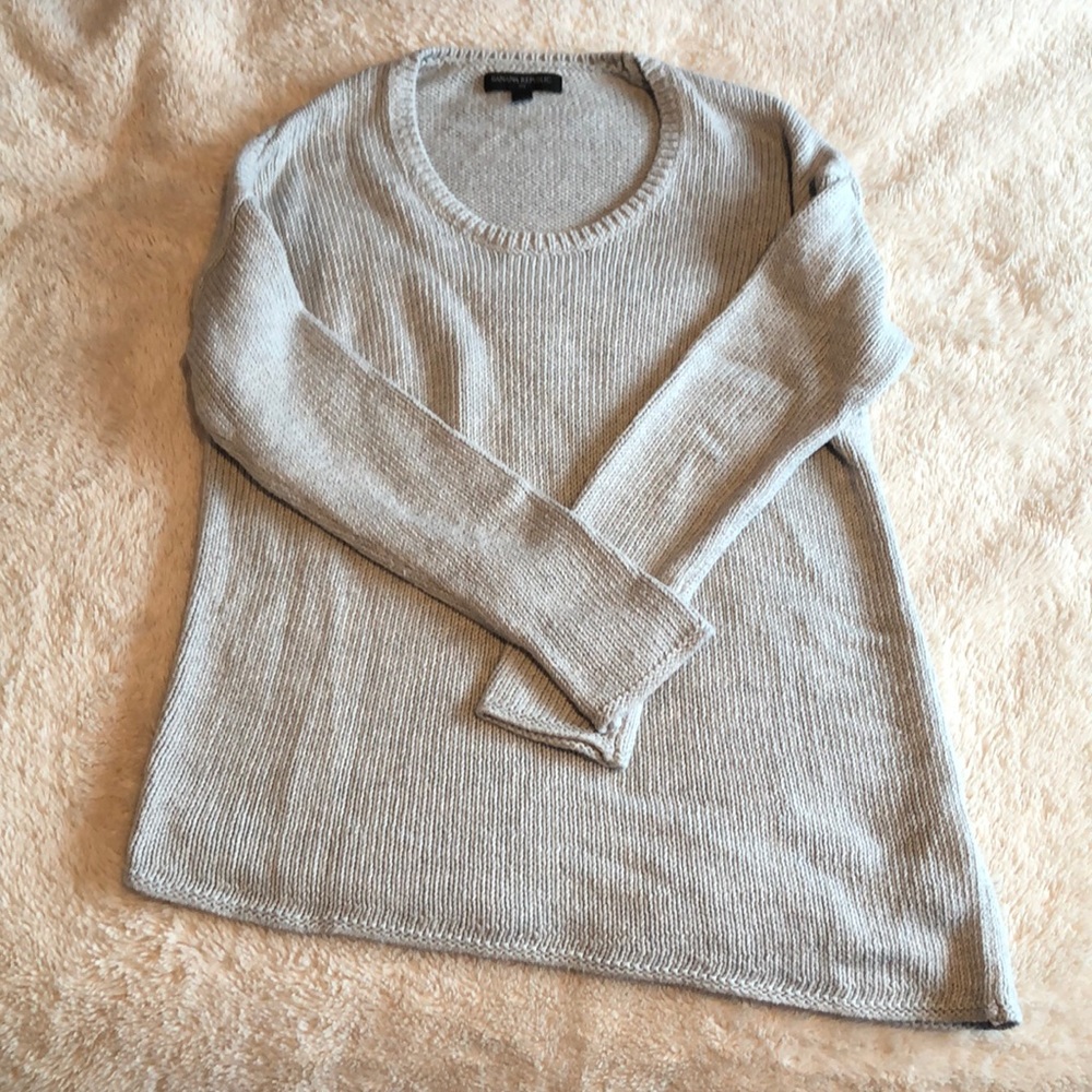 Asymmetrical gray sweater, worn once! 🍌 Republic